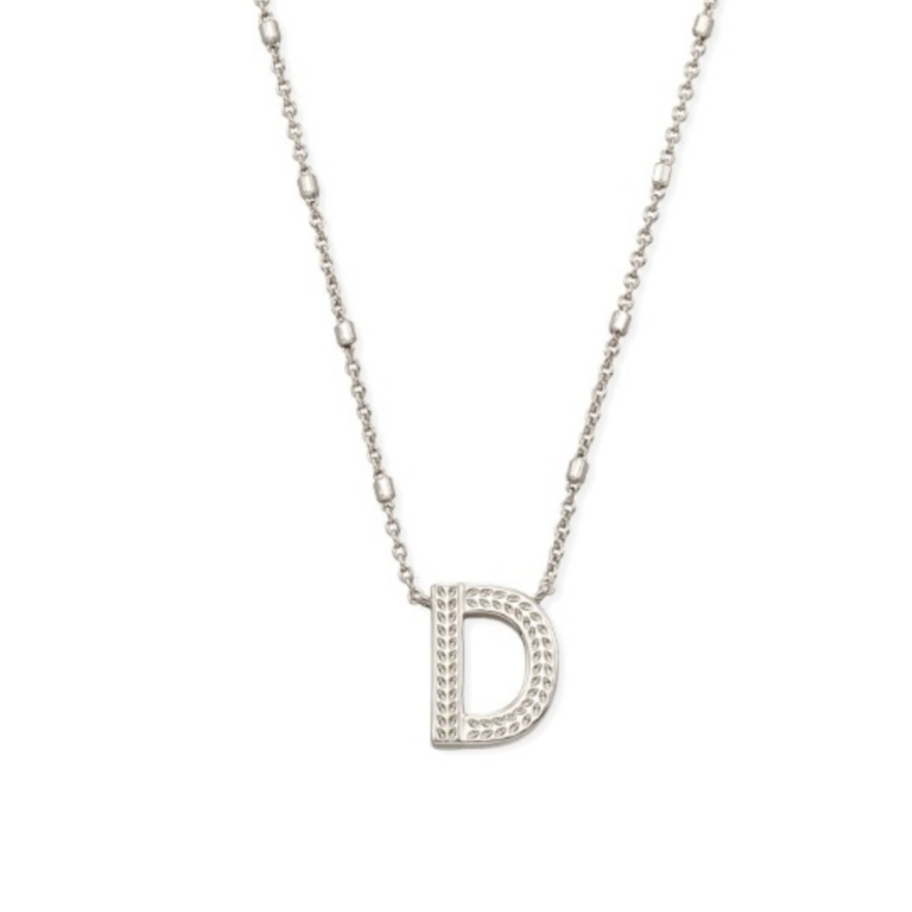 KENDRA SCOTT Initial D Rhodium Over Brass Necklace
